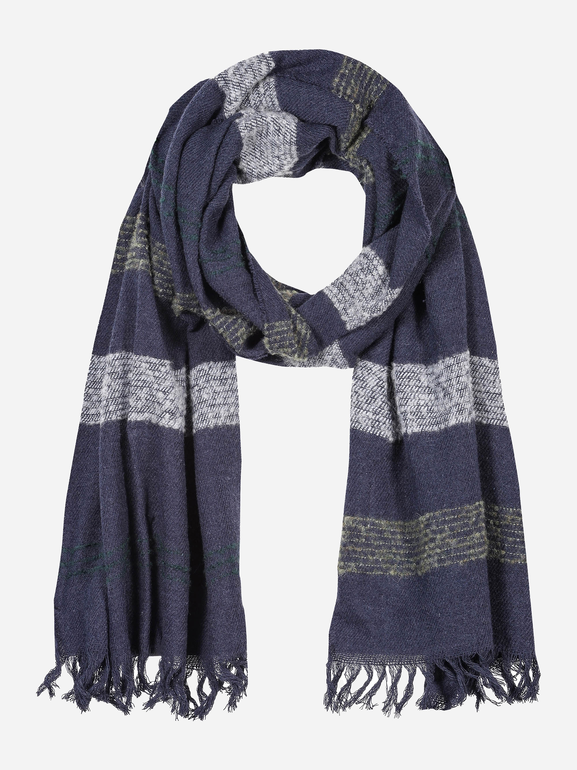 Modell  Isaac Schal mit Streifen