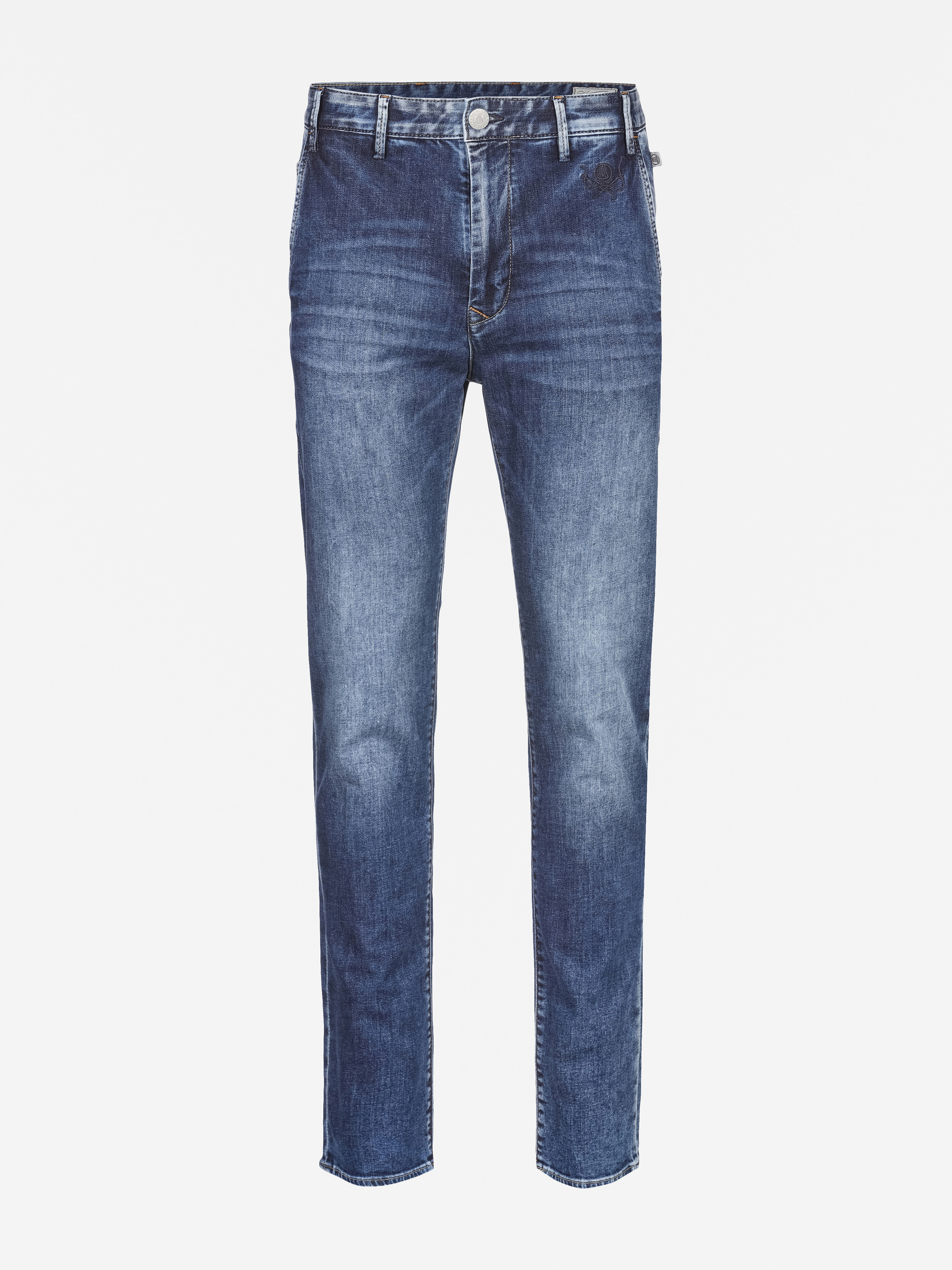 Modell Iver Wurschti Chinohose aus Denim