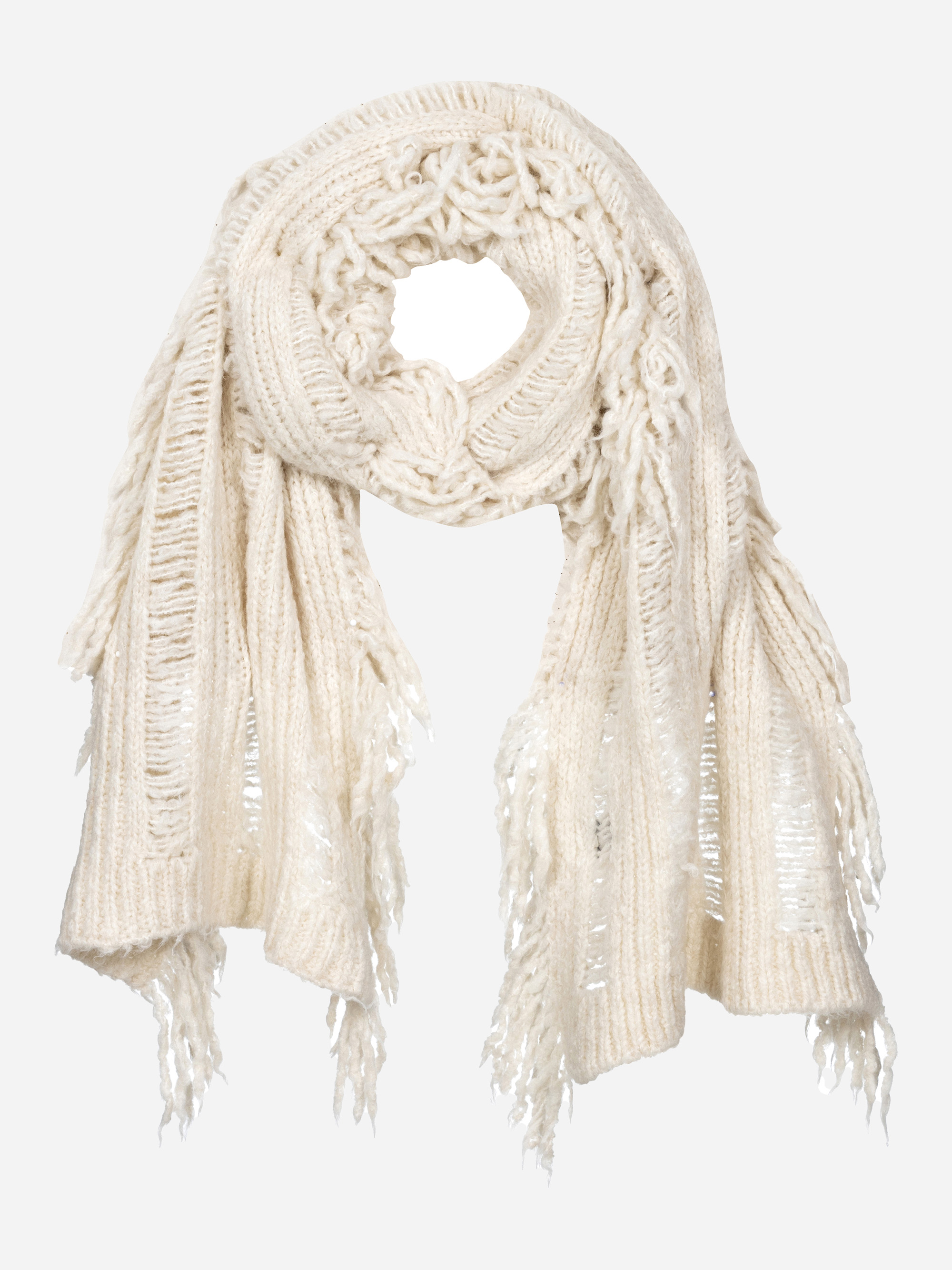 Modell Junis Schal aus großen Maschen