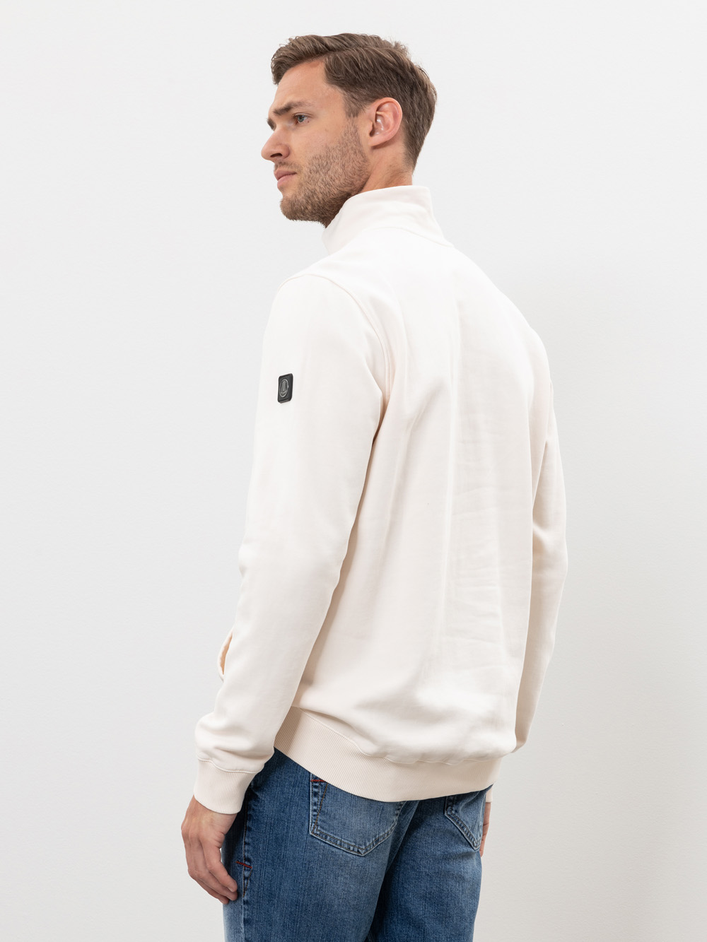 Modell Boris Sweatshirt mit Zipkragen