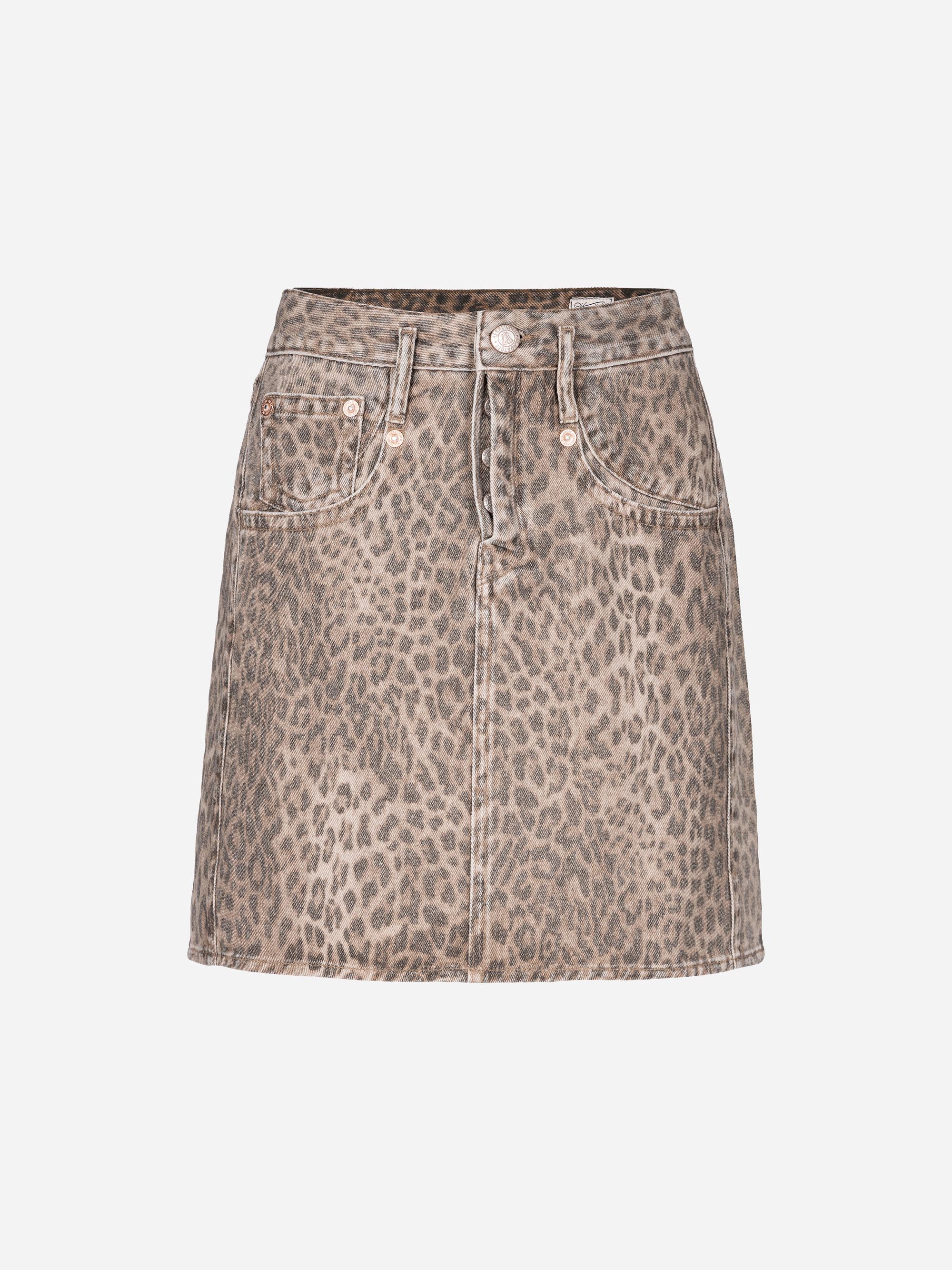 Modell Shyra Minirock aus Twill