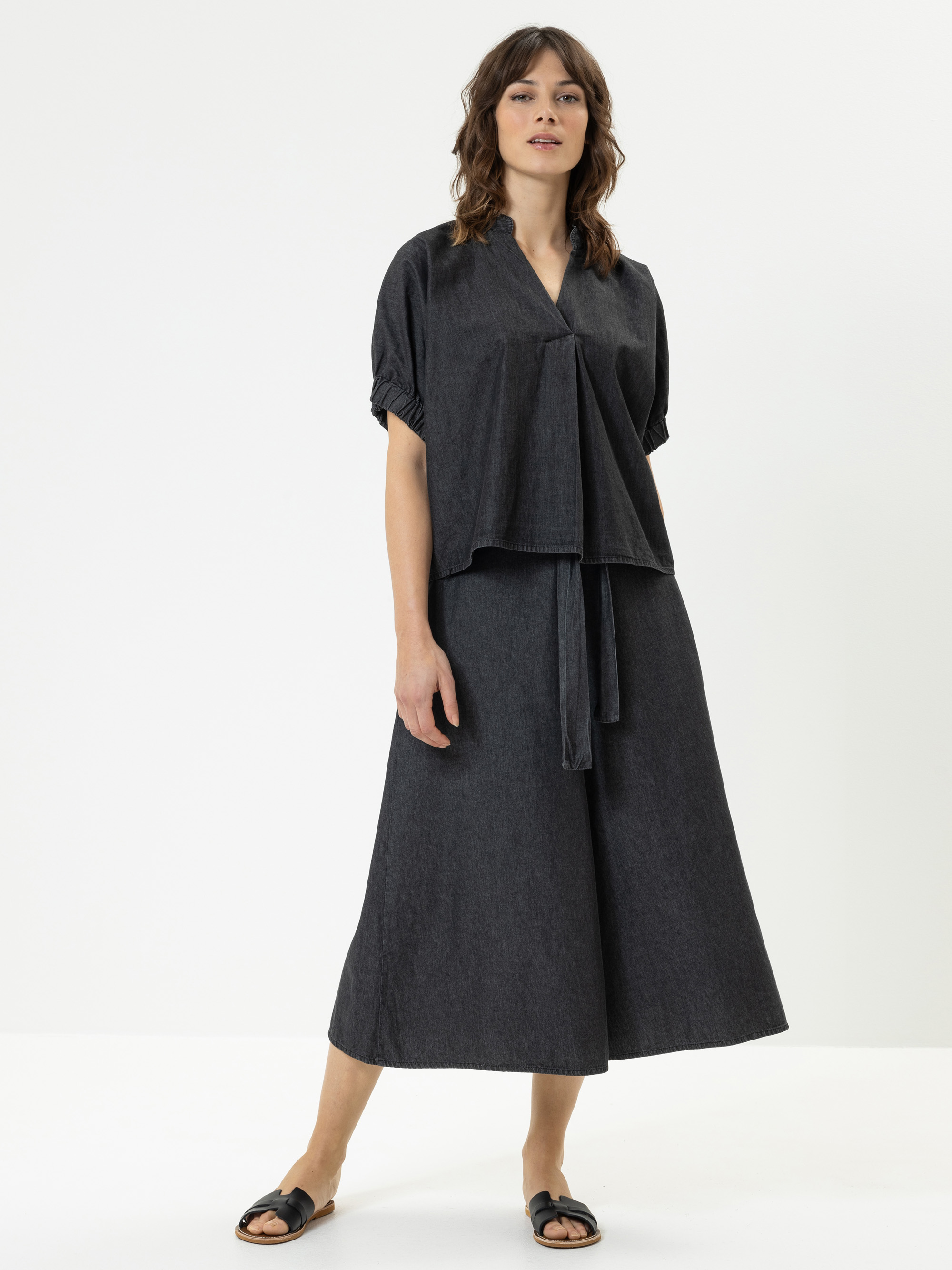 Modell Julianna Jeansbluse