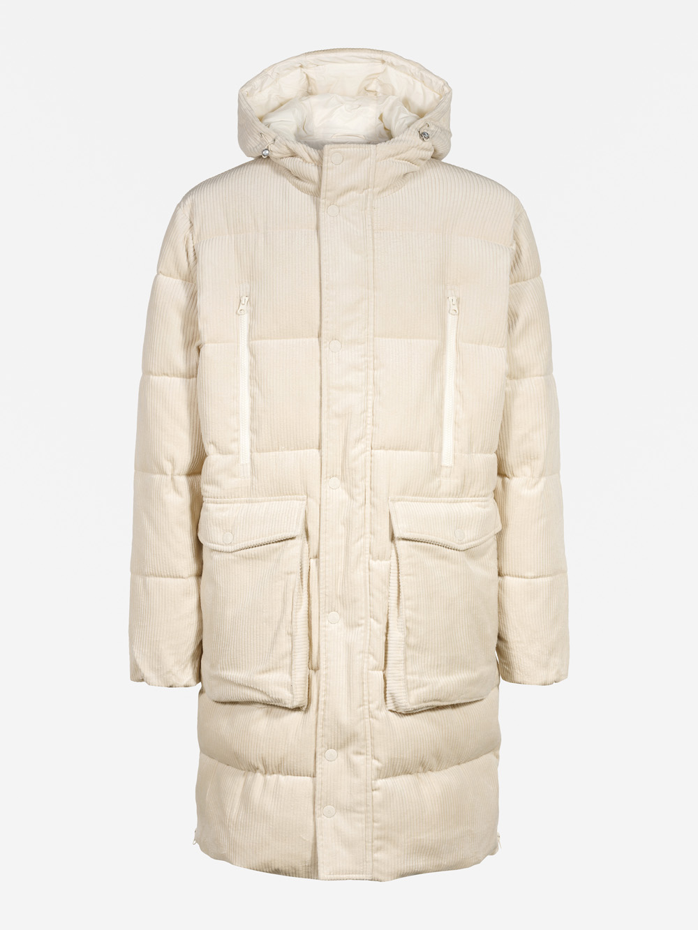 Modell Lutzifer Steppmantel aus Cord