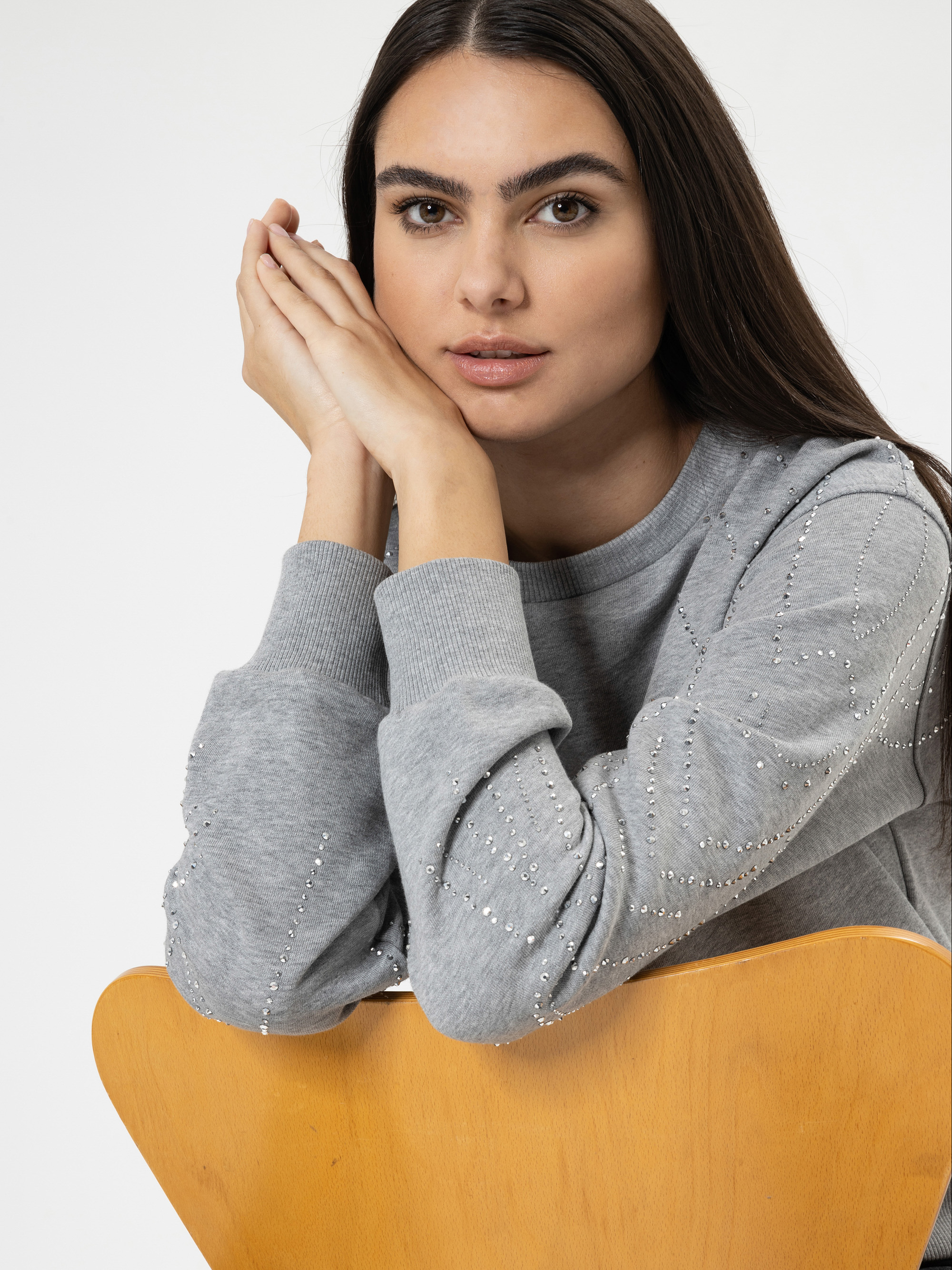 Modell Coralia Sweatshirt mit Strass