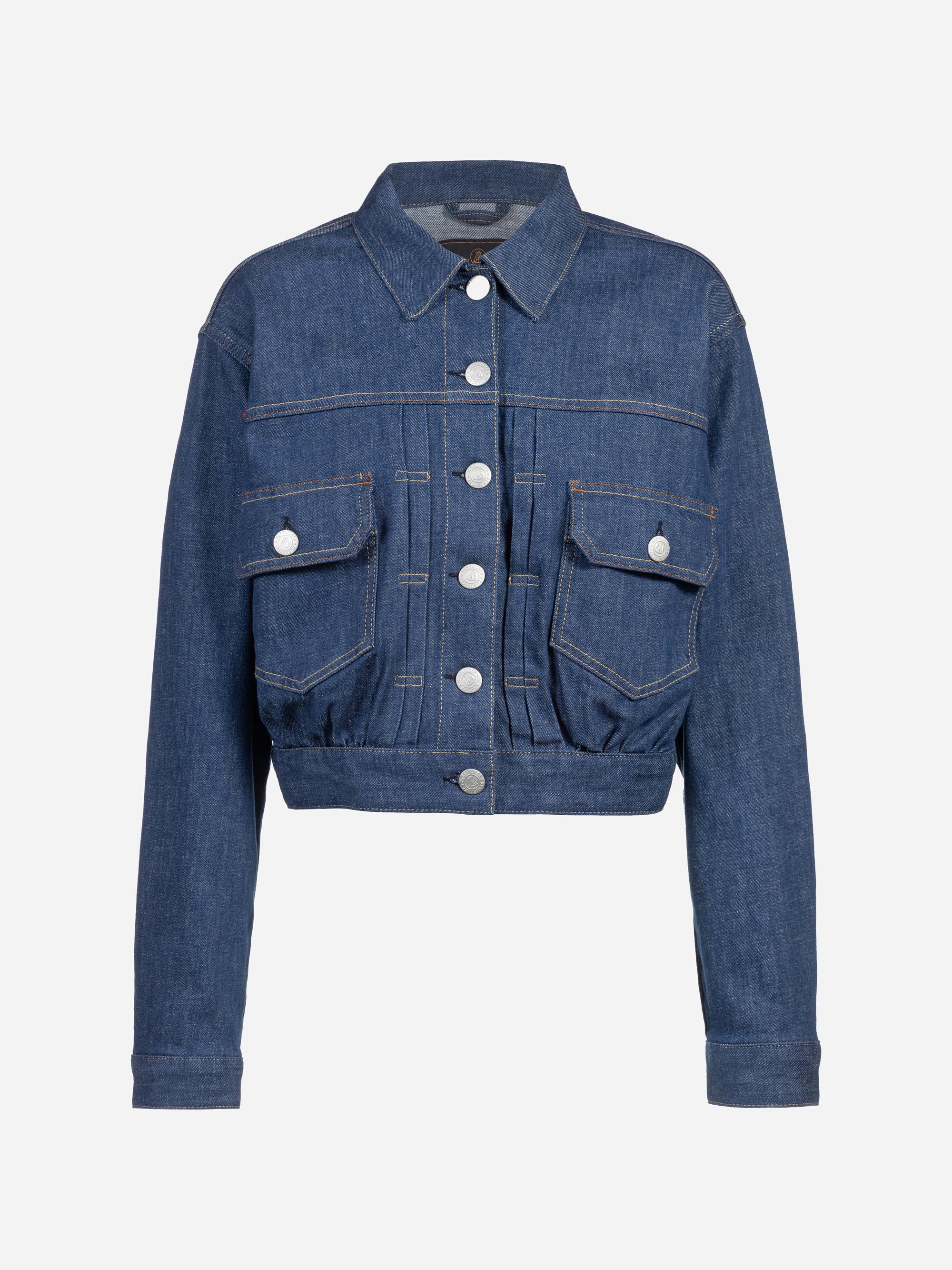 Modell Dotty Jeansjacke aus Leinen mit Baumwolle