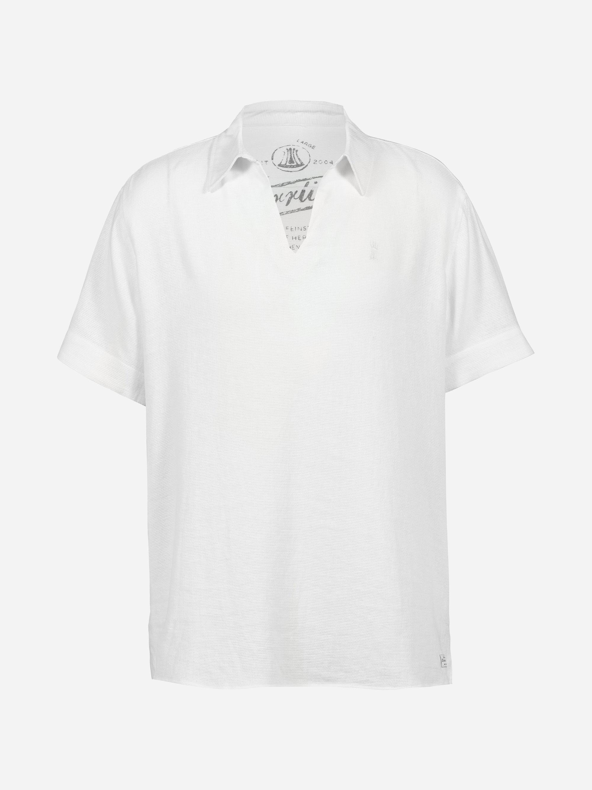 Modell Dexter Kurzarmhemd aus Leinen Canvas Mix