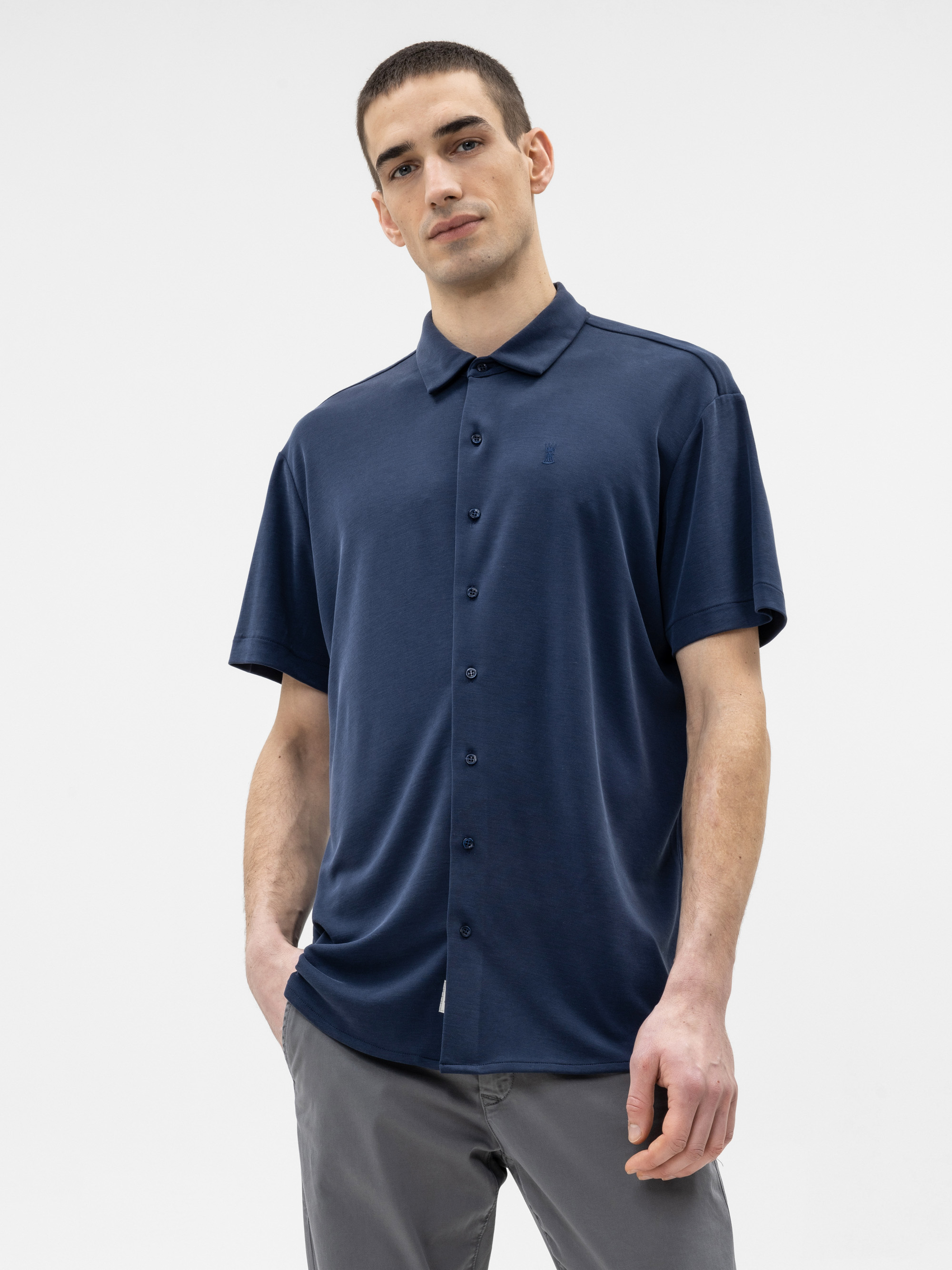 Modell Herb Piqué Kurzarmhemd