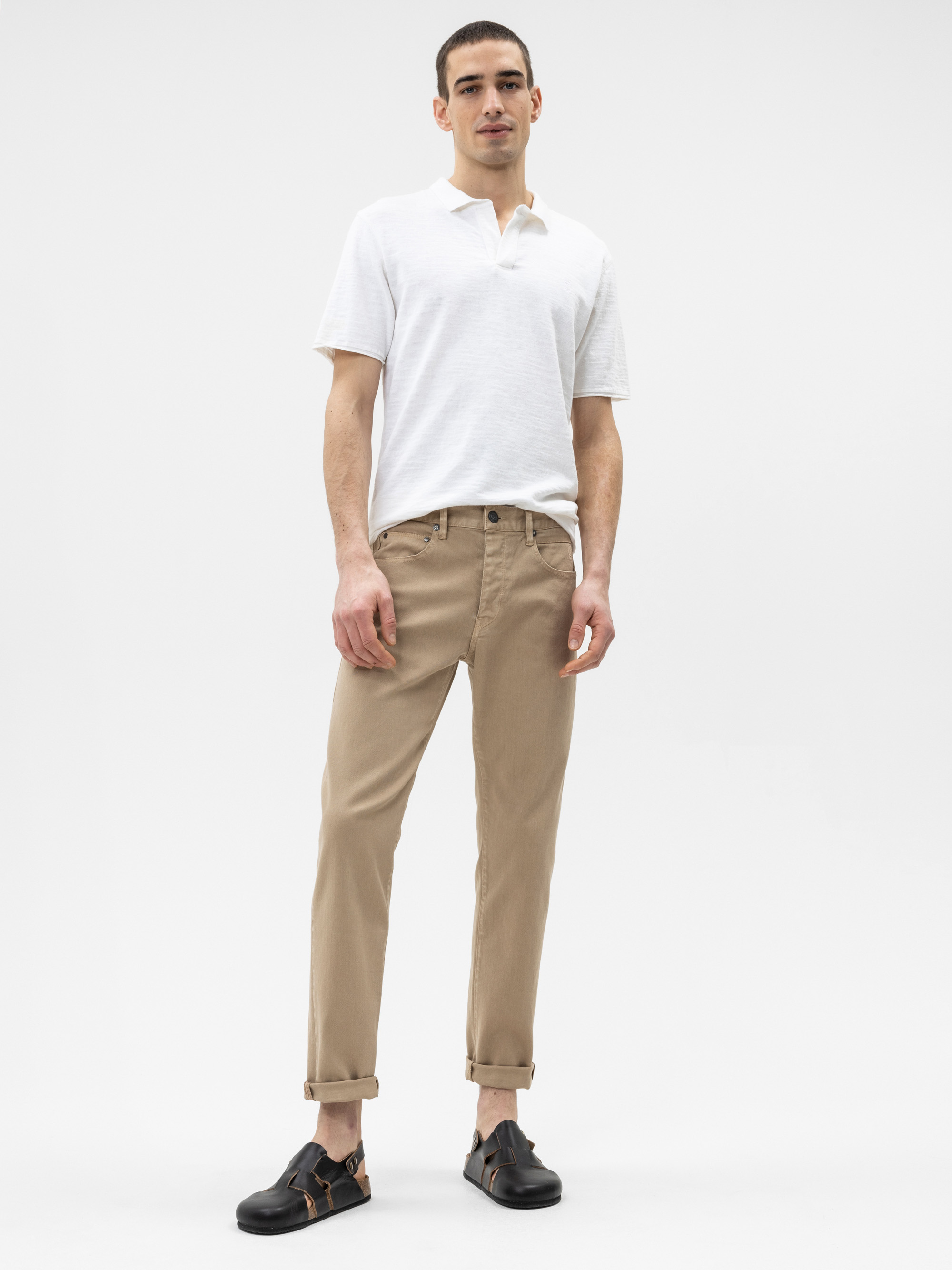 Modell Tyler Tapered Jeans aus Twill mit Bio-Baumwolle