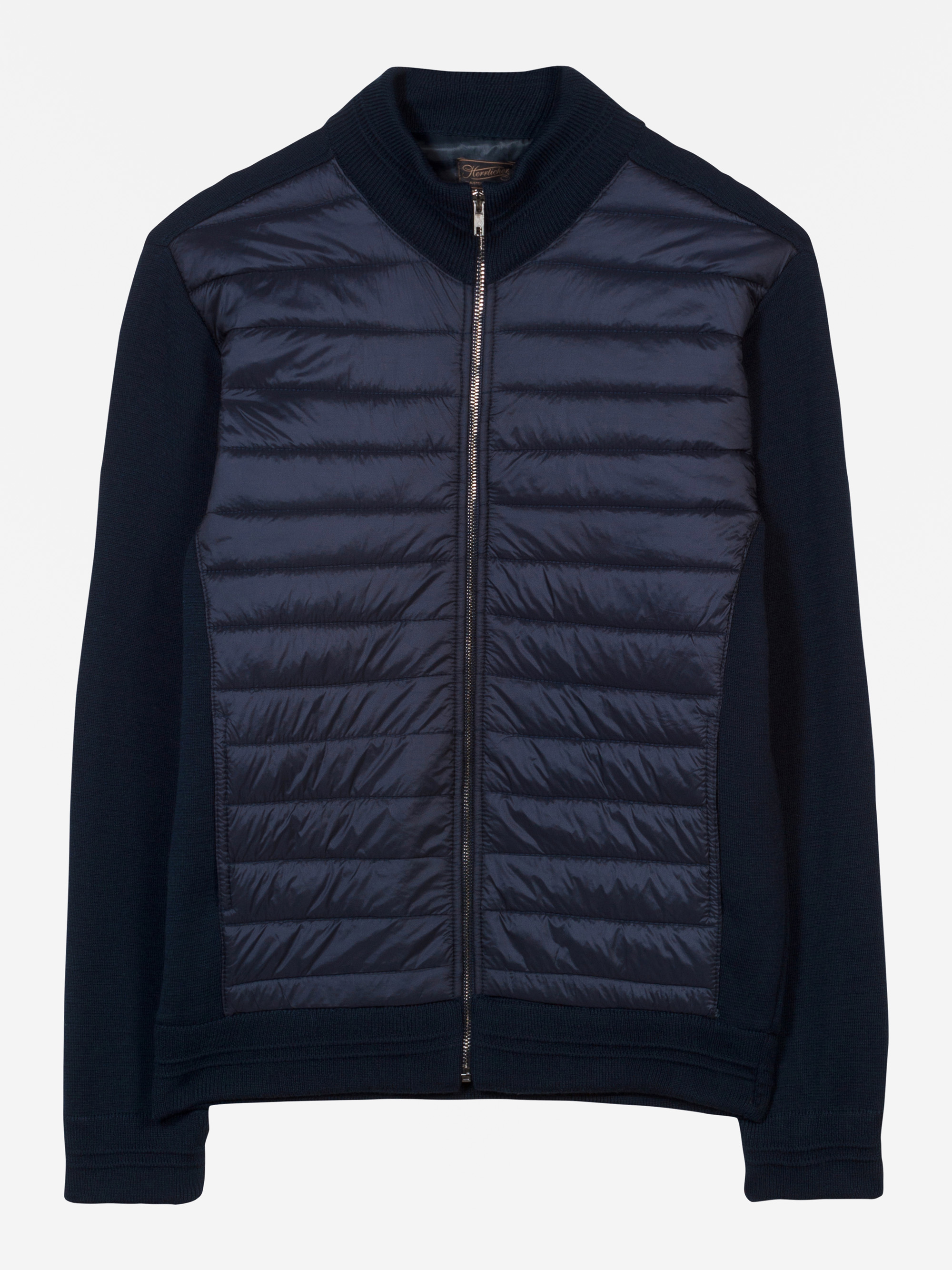 Modell Archie Steppjacke mit Strickärmeln