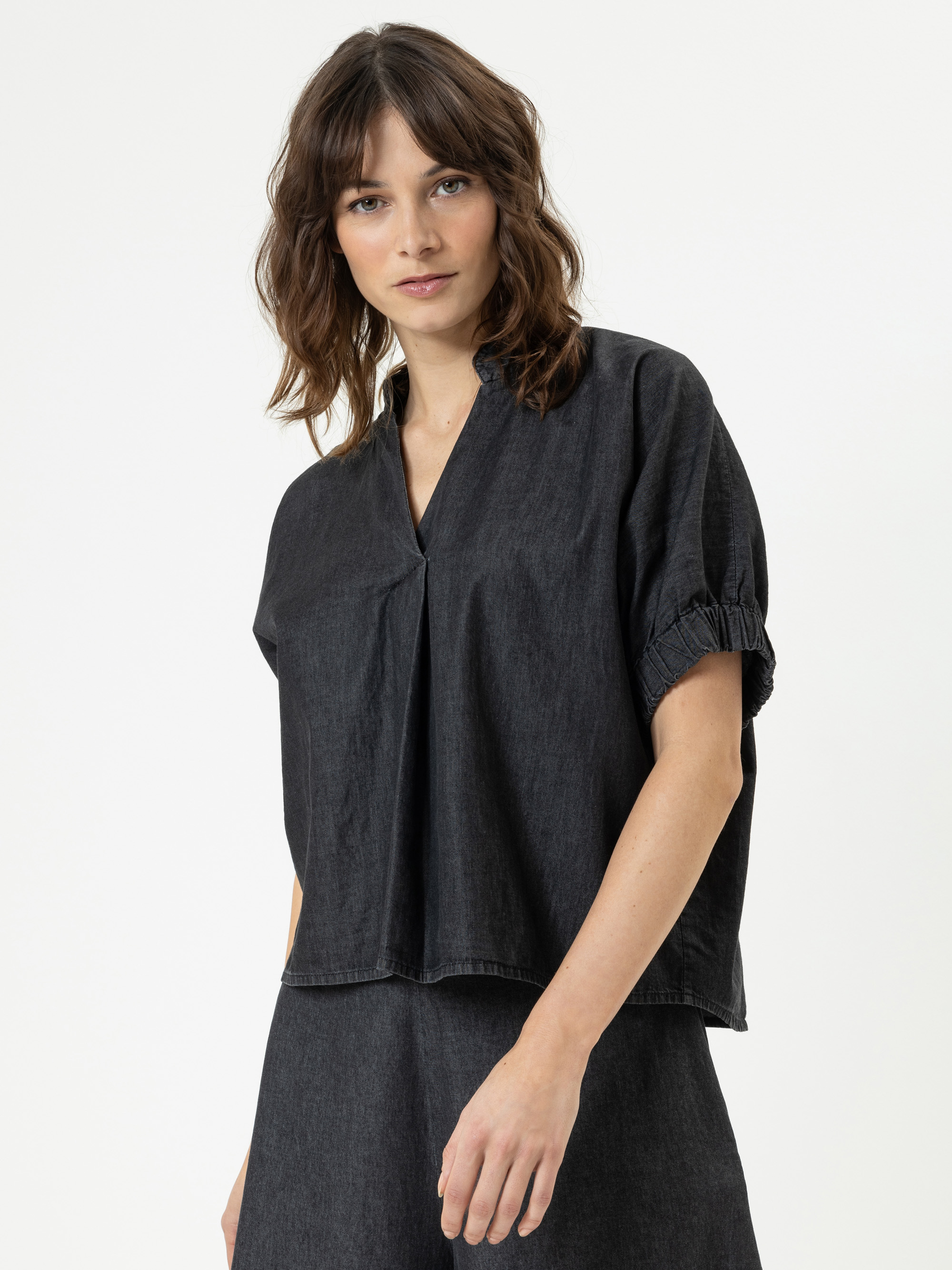 Modell Julianna Jeansbluse