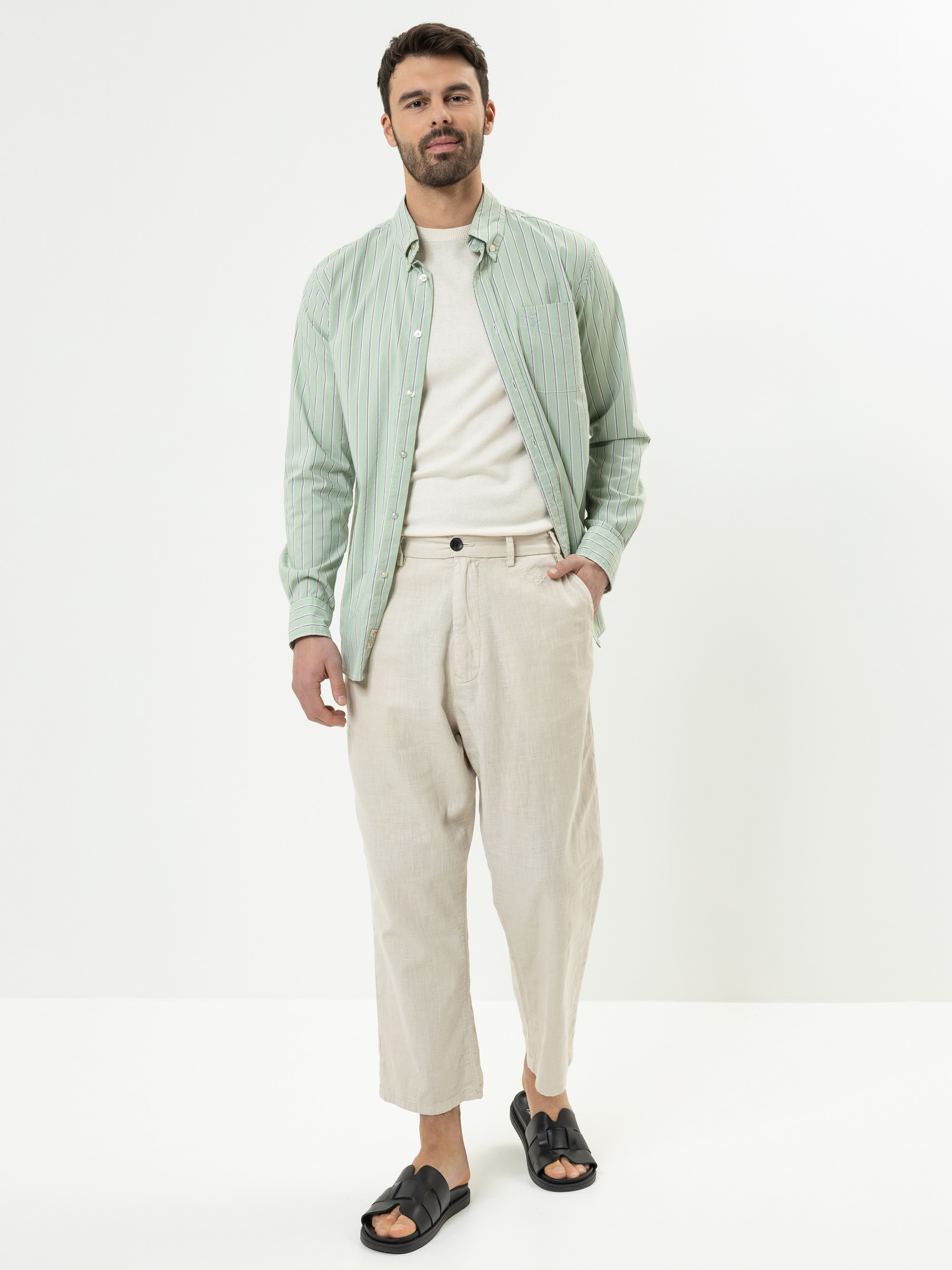 Modell Homer Oxford Hemd gestreift