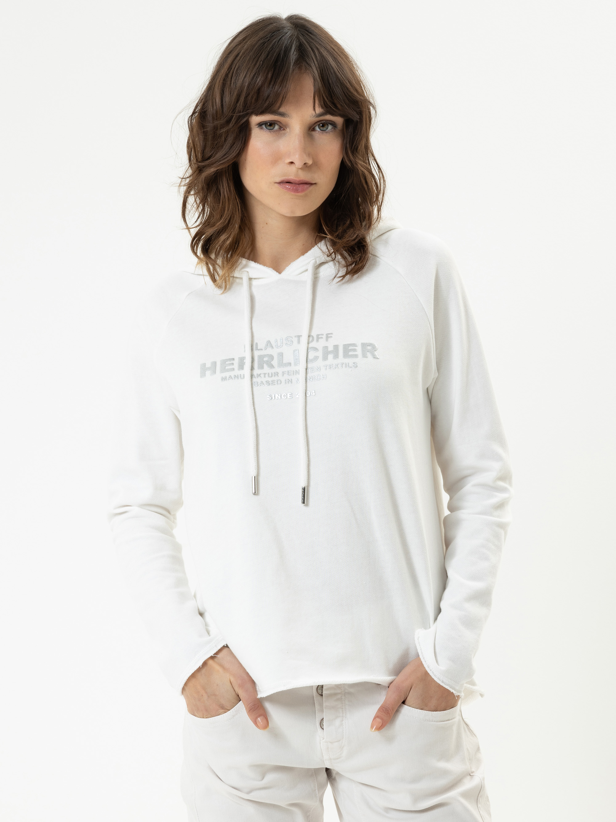 Modell Anniston Hoodie mit glänzendem Print