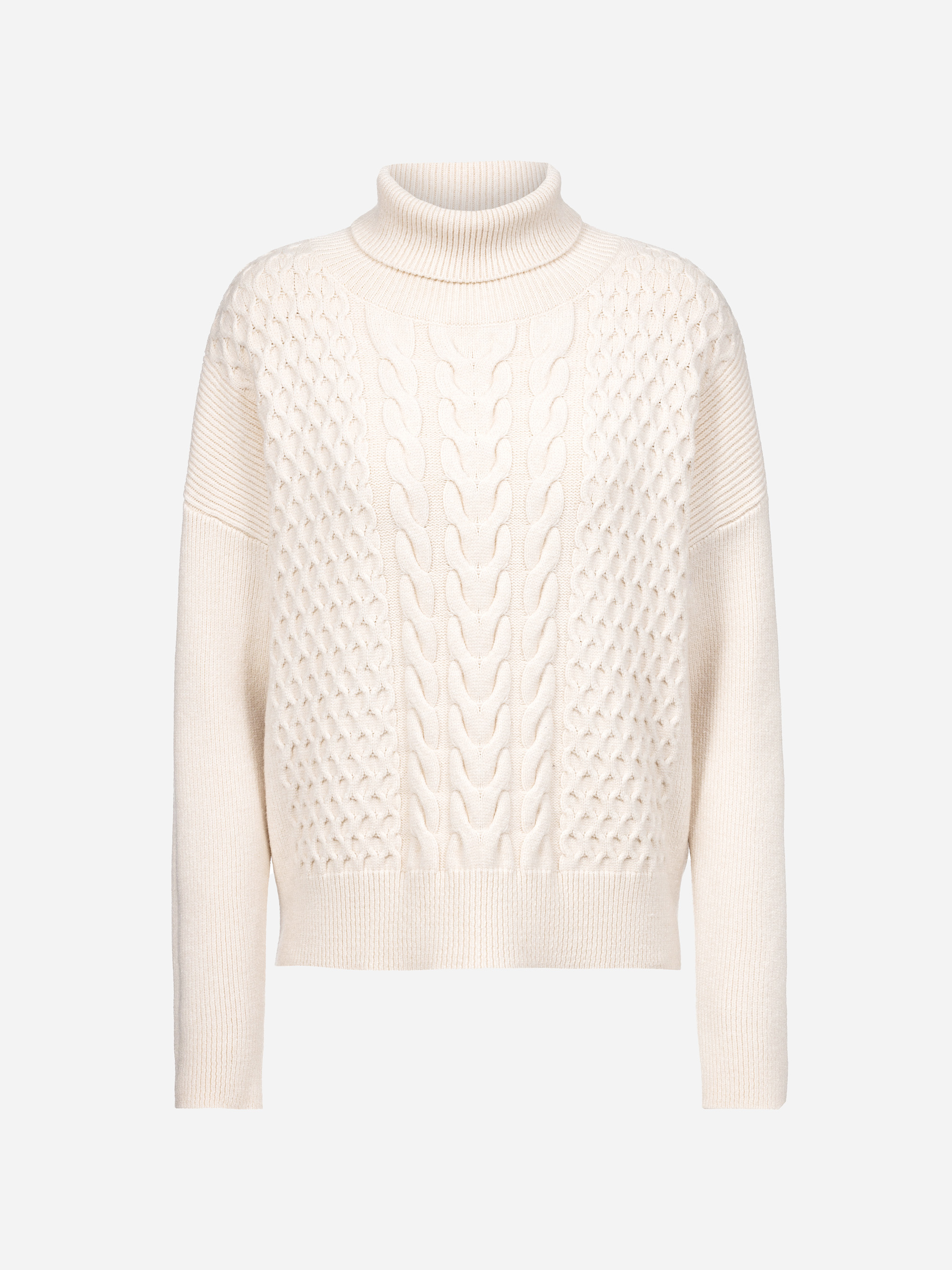 Modell Lileth Strickpullover mit Zopfmuster