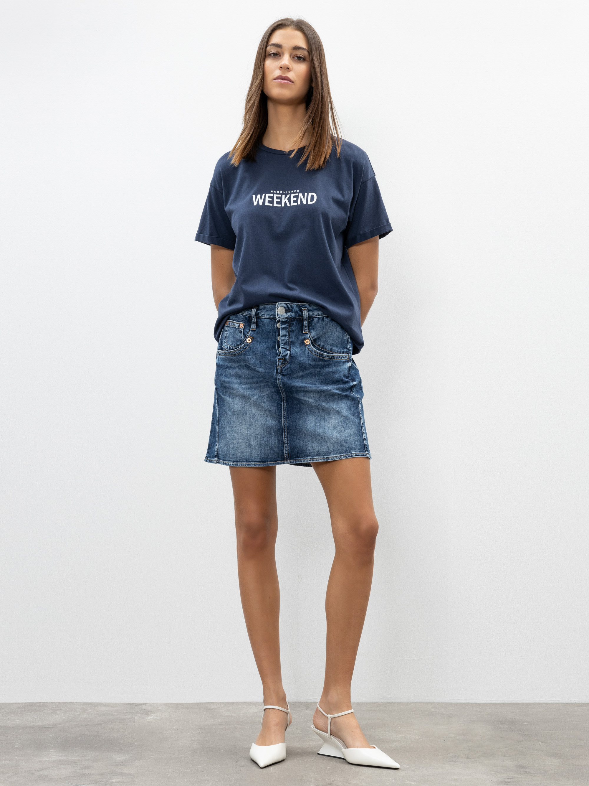 Modell Shyra Jeansrock kurz