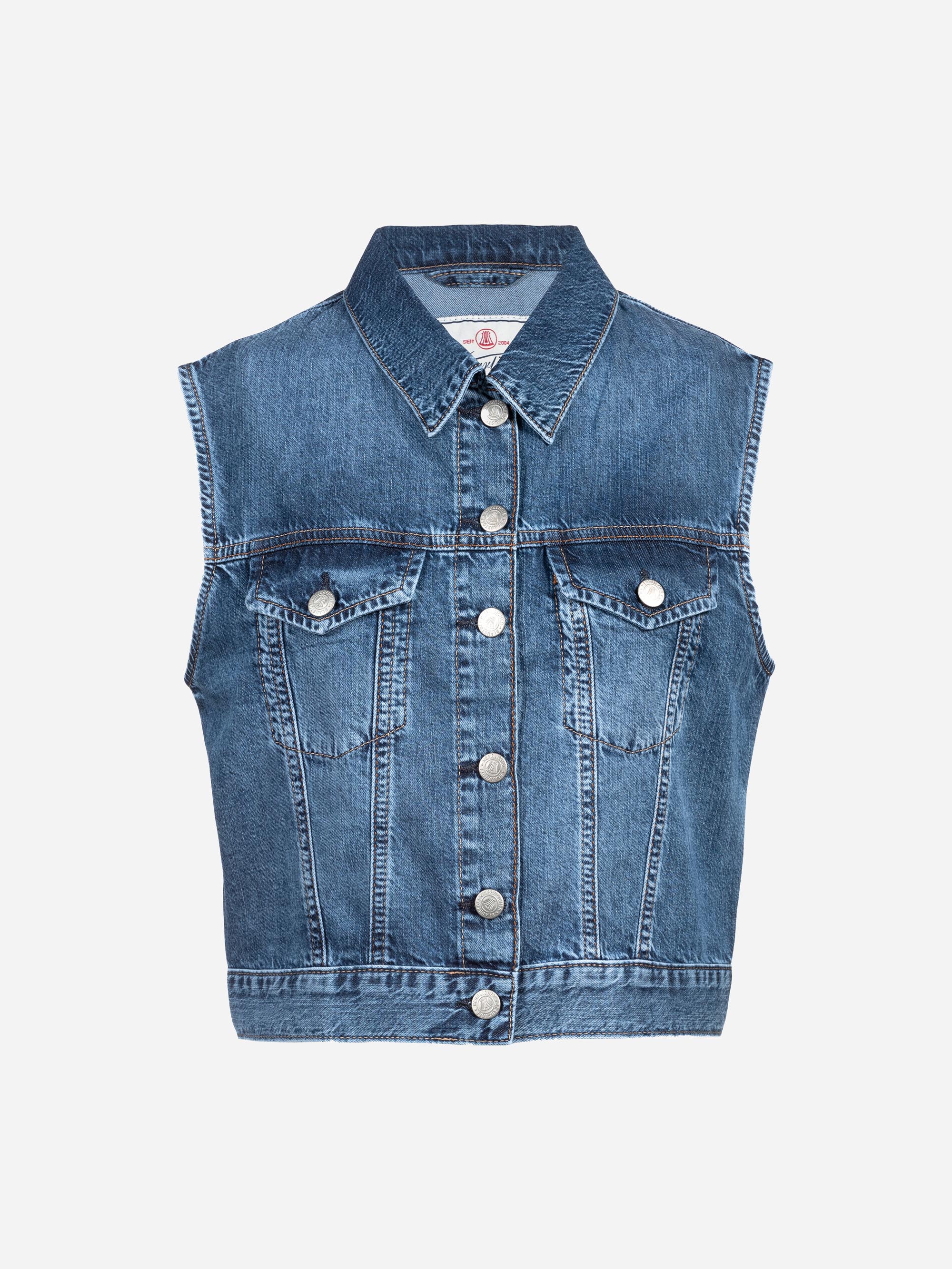 Modell Binie Jeansweste aus leichtem Denim