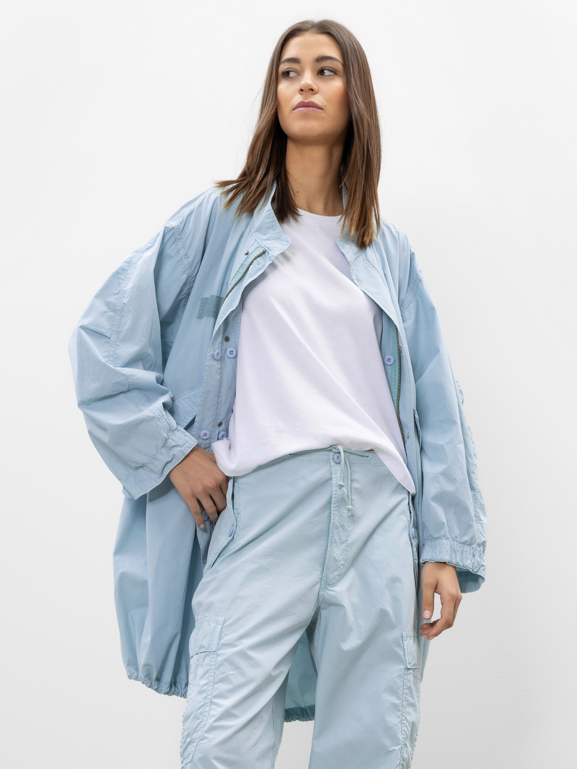 Modell Isabell Military Parka aus Paper Touch Baumwolle