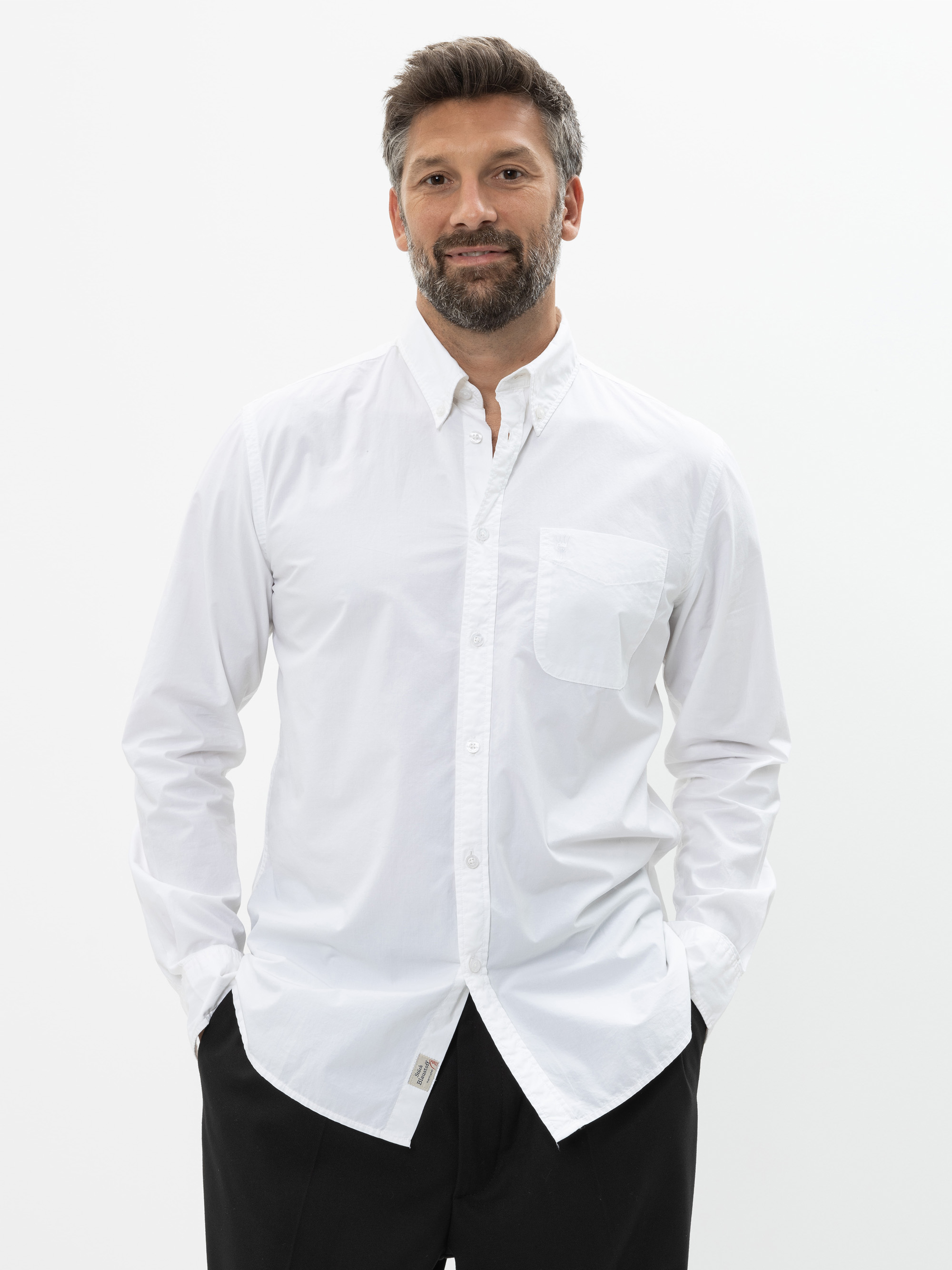 Modell Homer Popeline Langarmhemd