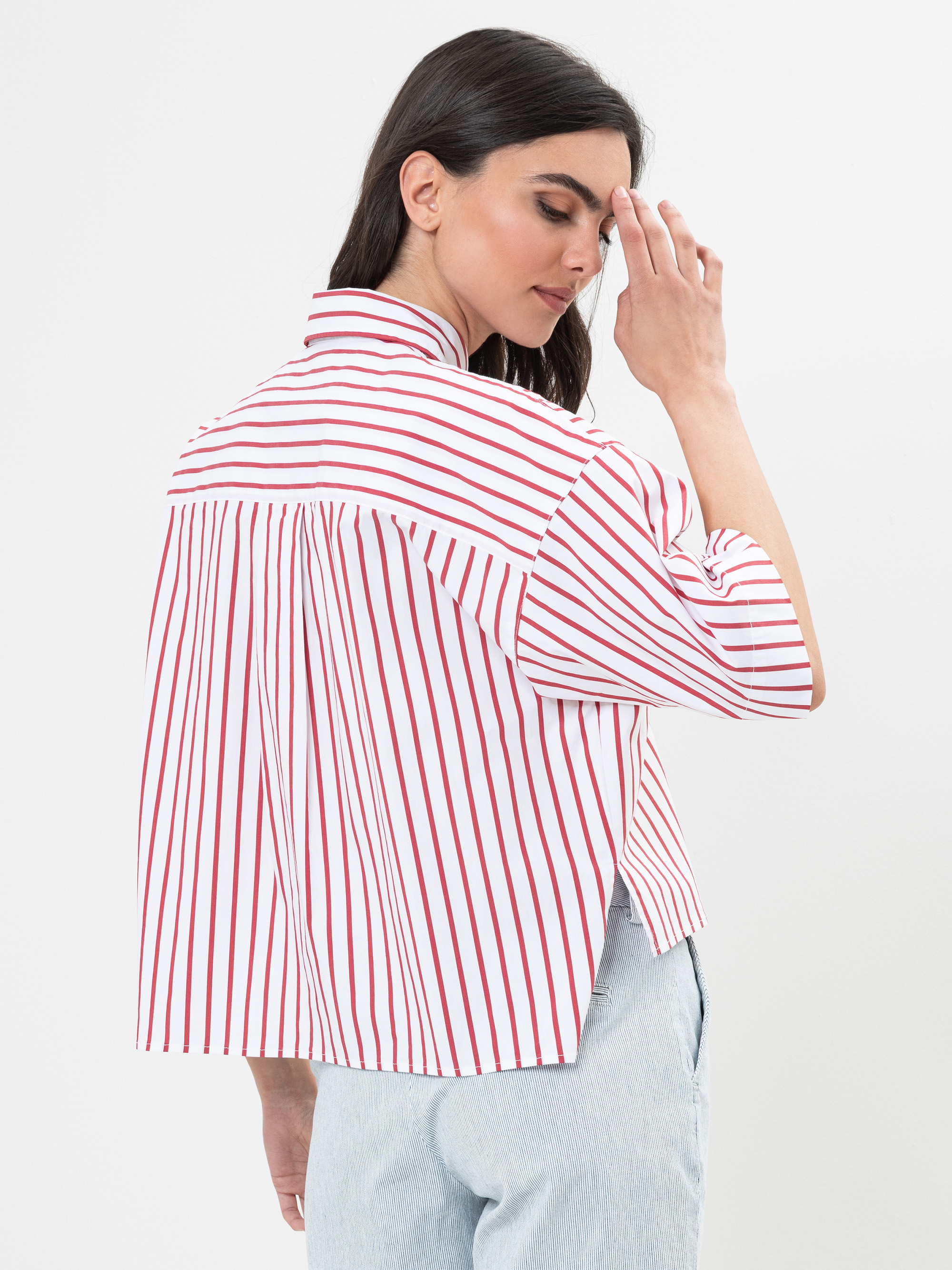 Modell Perlina Bluse aus Popeline