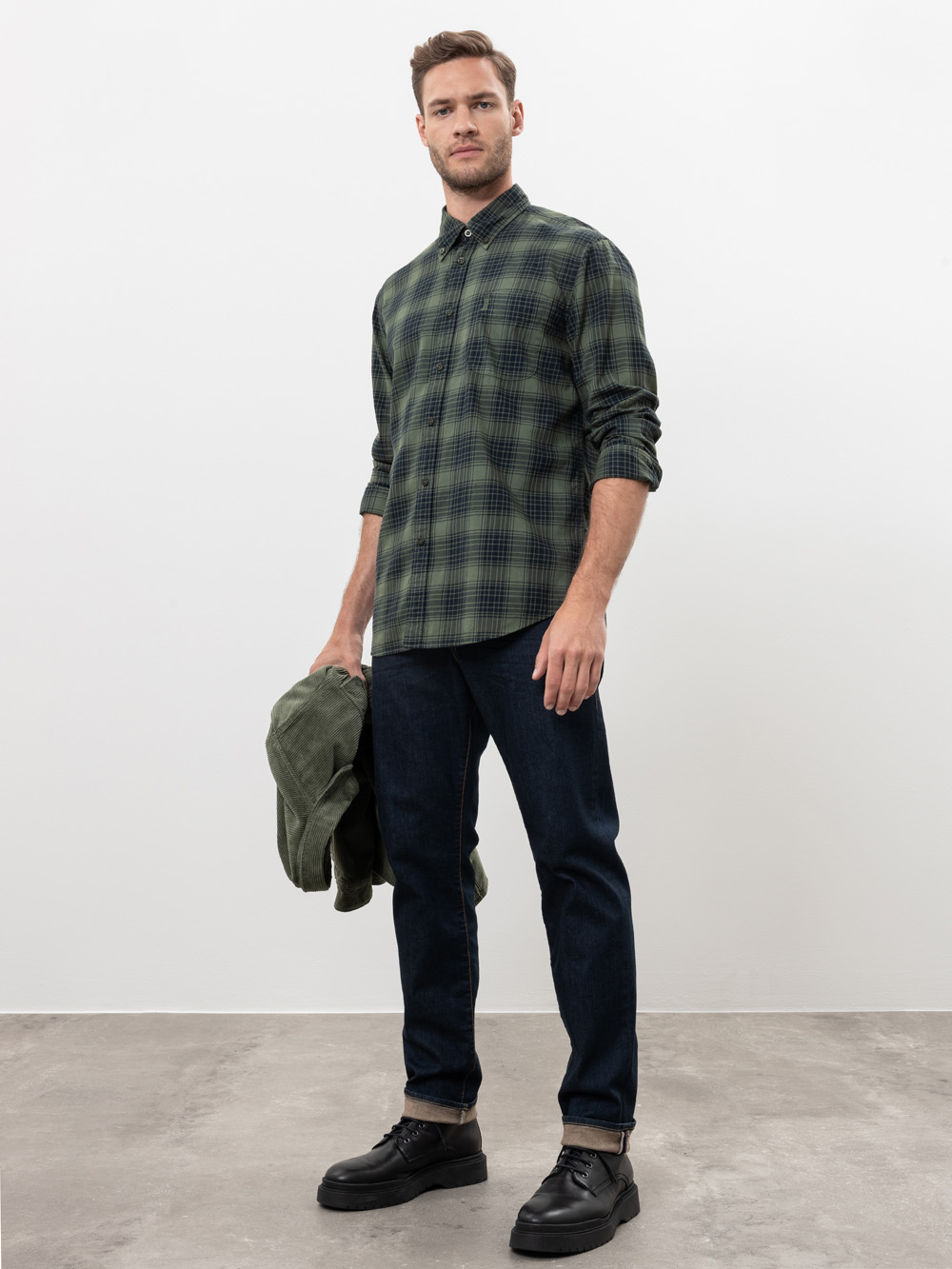 Modell Homer Karohemd aus Flanell