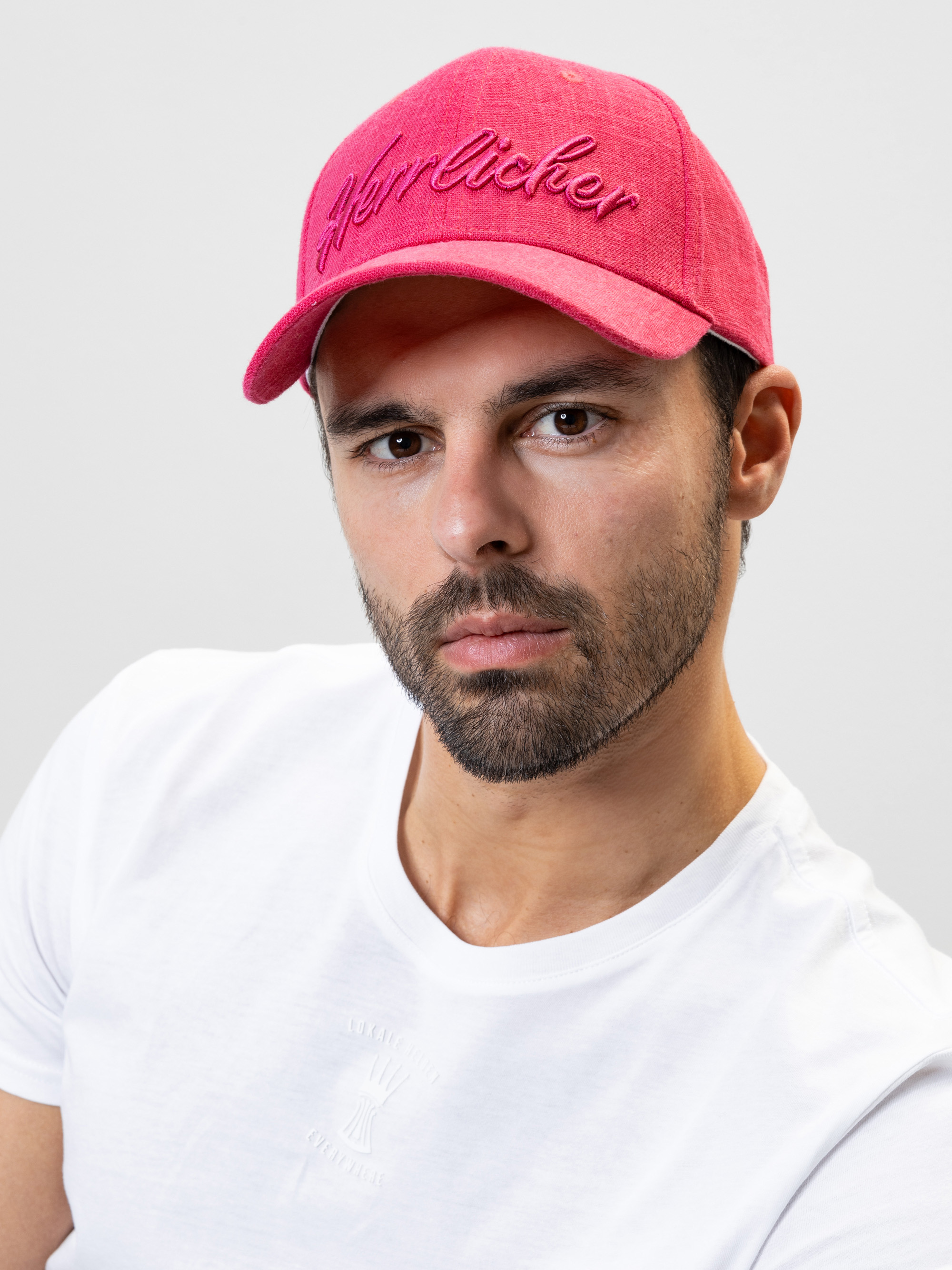 Modell Lenny Unisex Leinen Baseball Cap