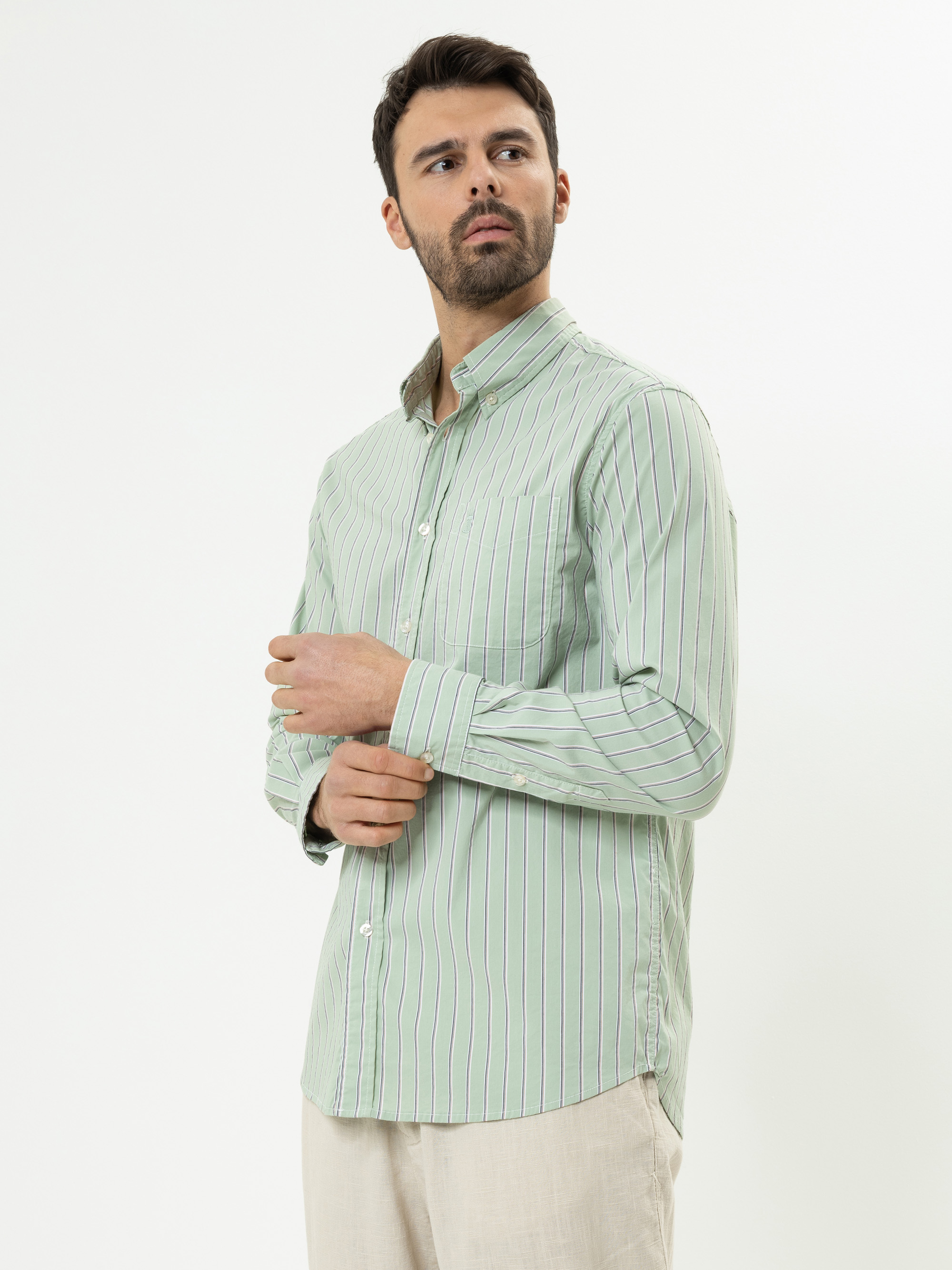 Modell Homer Oxford Hemd gestreift