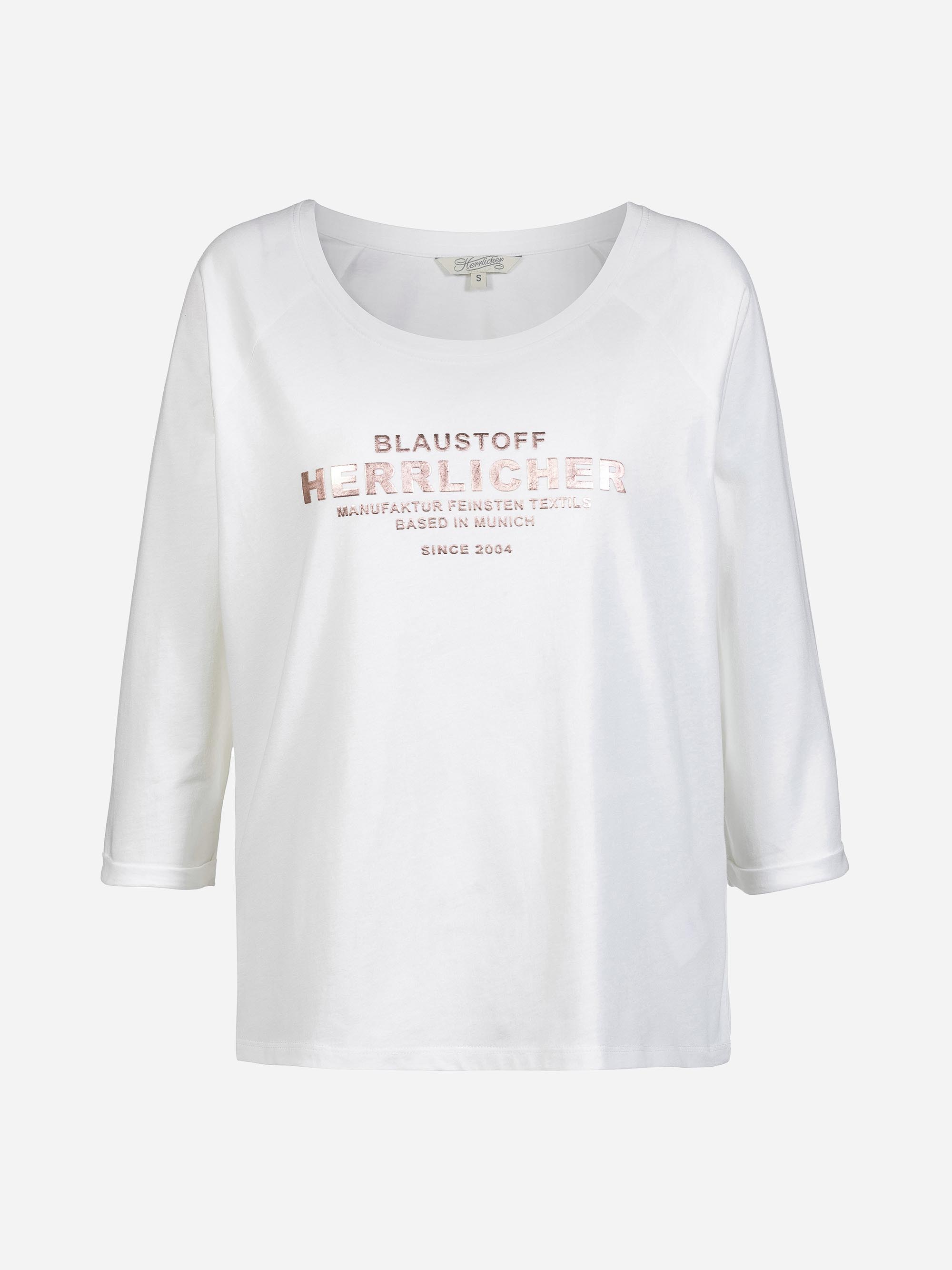 Modell  Angelika Shirt mit Glanzprint