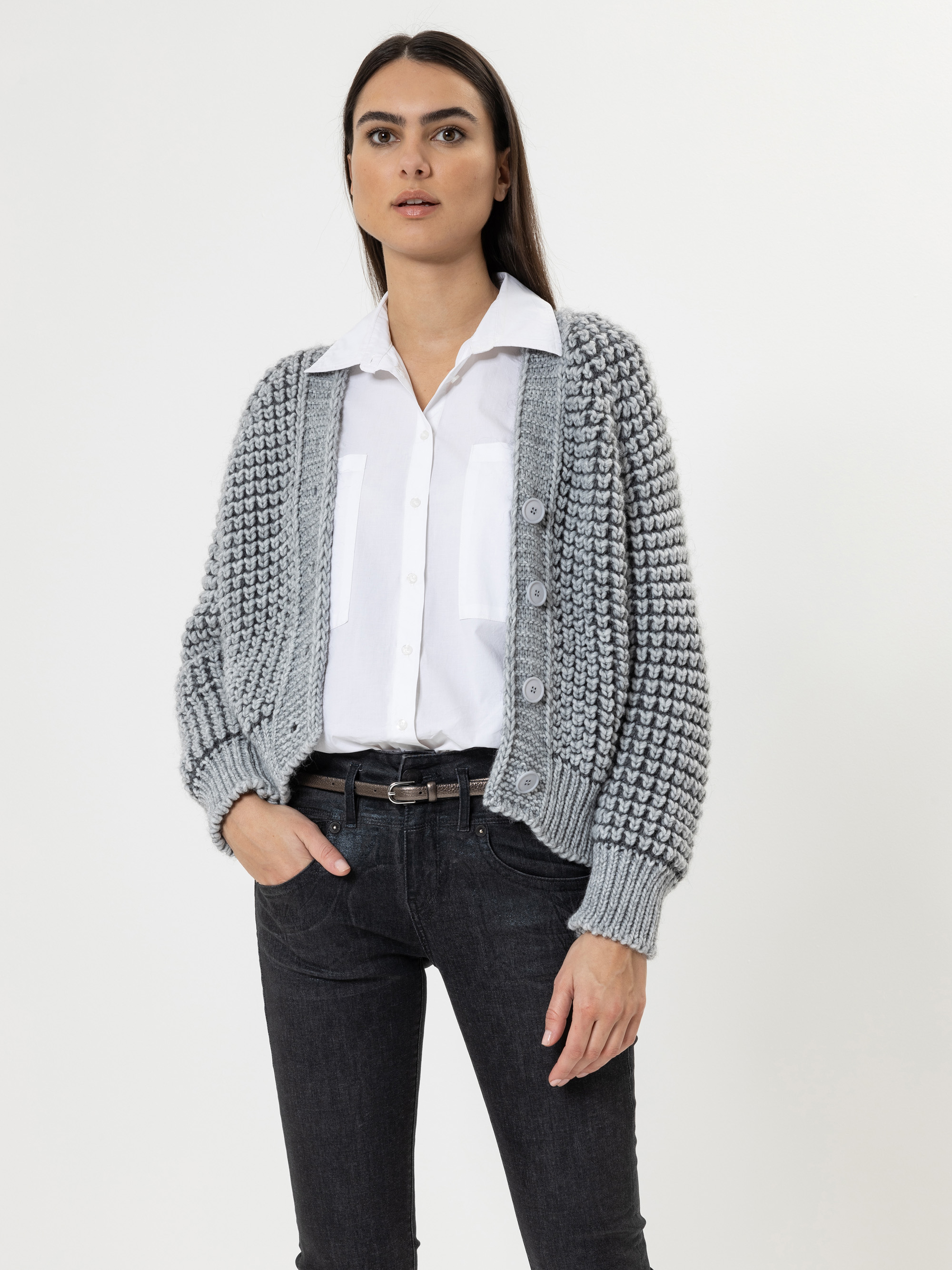 Modell Cammy Ledergürtel im Metalliclook