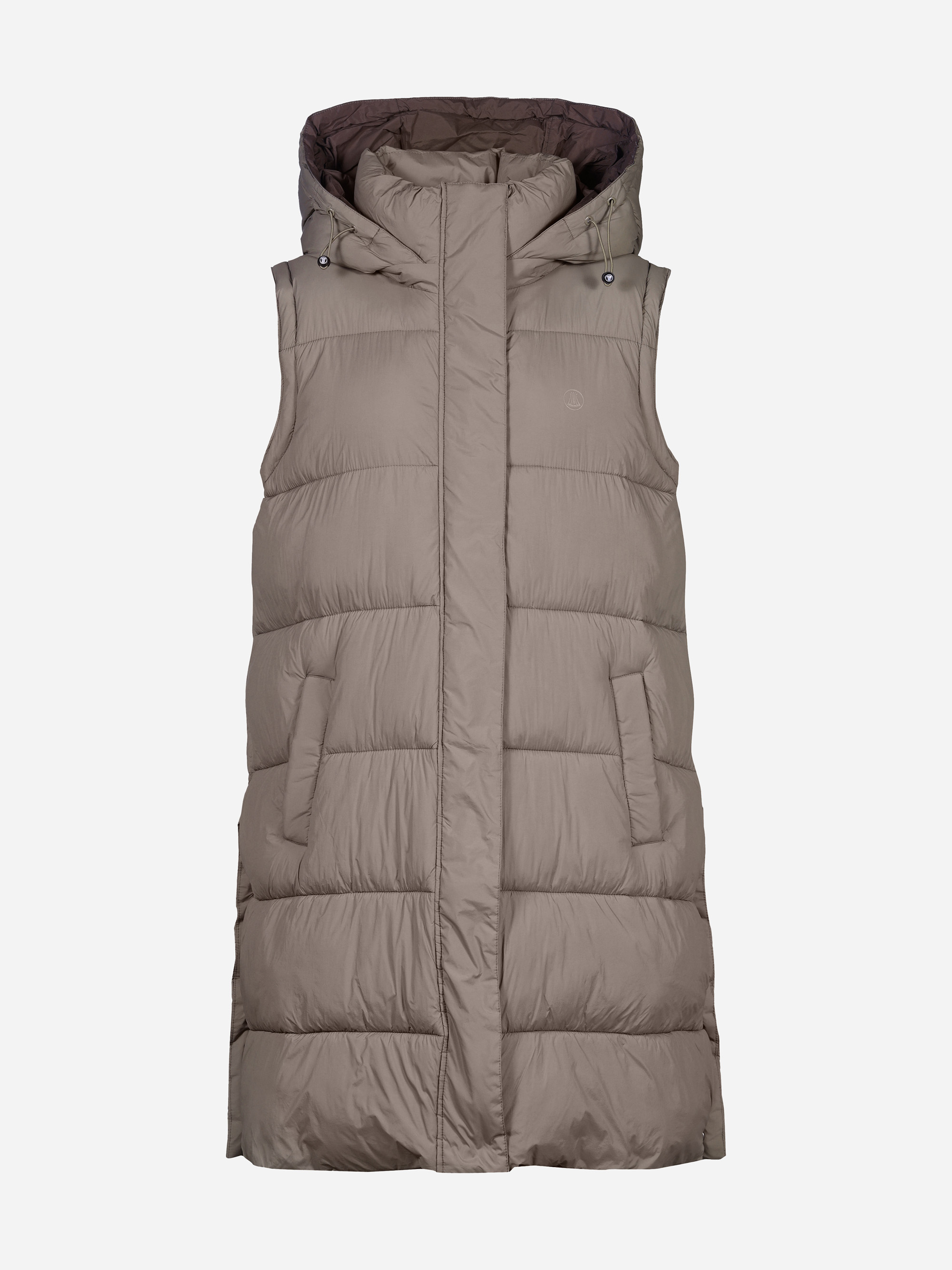 Modell Jaci Steppweste lang mit Kapuze